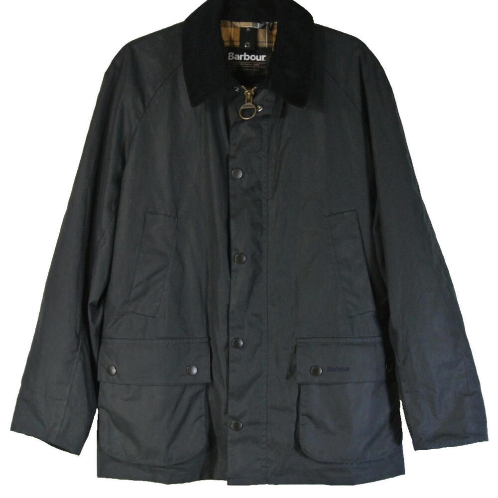 NEW BARBOUR Men's Ashby Wax Jacket in Black SZ S #WAX295